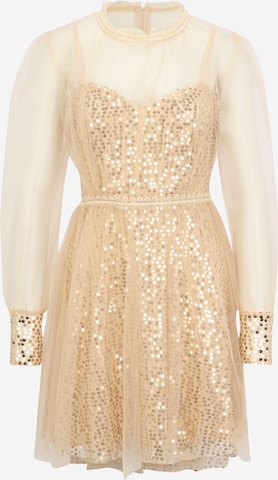 Forever Unique Cocktail Dress in Gold: front