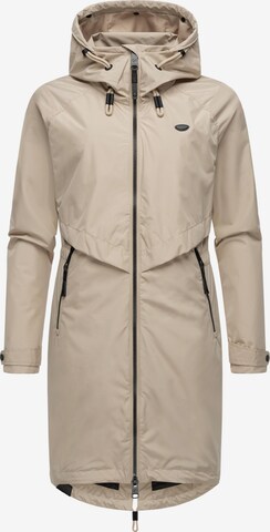 Manteau fonctionnel 'Frodik' Ragwear en beige : devant