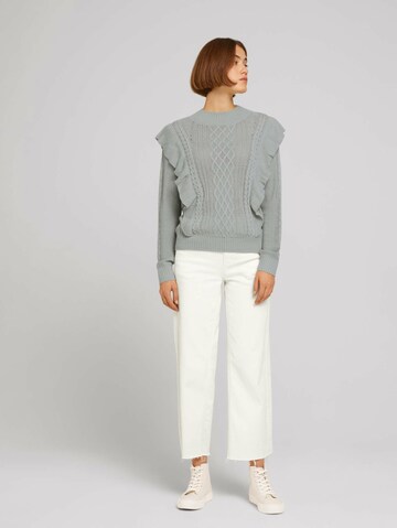 TOM TAILOR DENIM Pullover in Grau