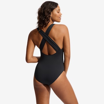 Seafolly Triangle Swimsuit 'Collective' in Black