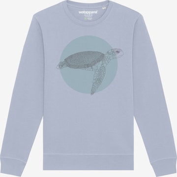 Watapparel Sweatshirt ' Meeresschildkröte ' in Blauw: voorkant