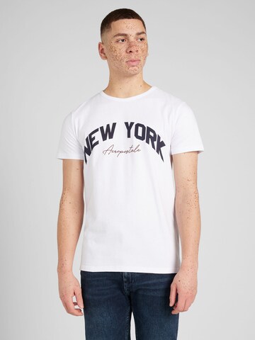 balta AÉROPOSTALE Marškinėliai 'NEW YORK': priekis