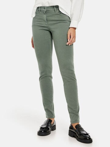 Coupe slim Jean GERRY WEBER en vert : devant