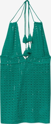 Pull&Bear Knit dress in Green: front