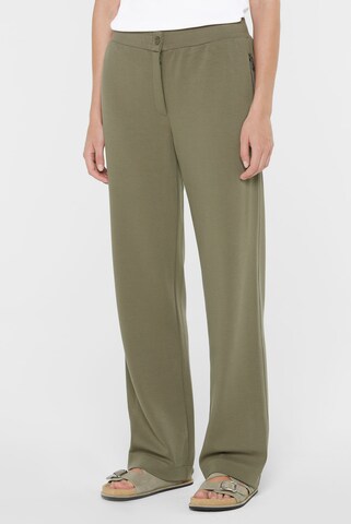 SENSES.THE LABEL Loosefit Hose 'Por:To' in Grün: Vorderseite