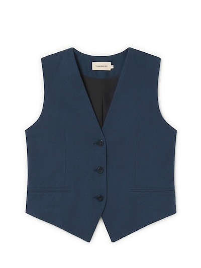 Thinking MU Gilet de costume 'Edith' en bleu, Vue avec produit