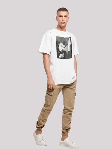 F4NT4STIC Shirt 'David Bowie Rock Music Band Heroes Album Cover' in Weiß