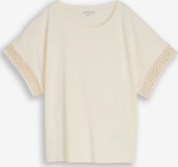 T-shirt TOM TAILOR en blanc : devant