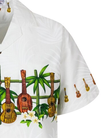 Pacific Legend Regular Fit Hemd 'Gitarre Bambus Brustdruck' in Wei |  ABOUT YOU