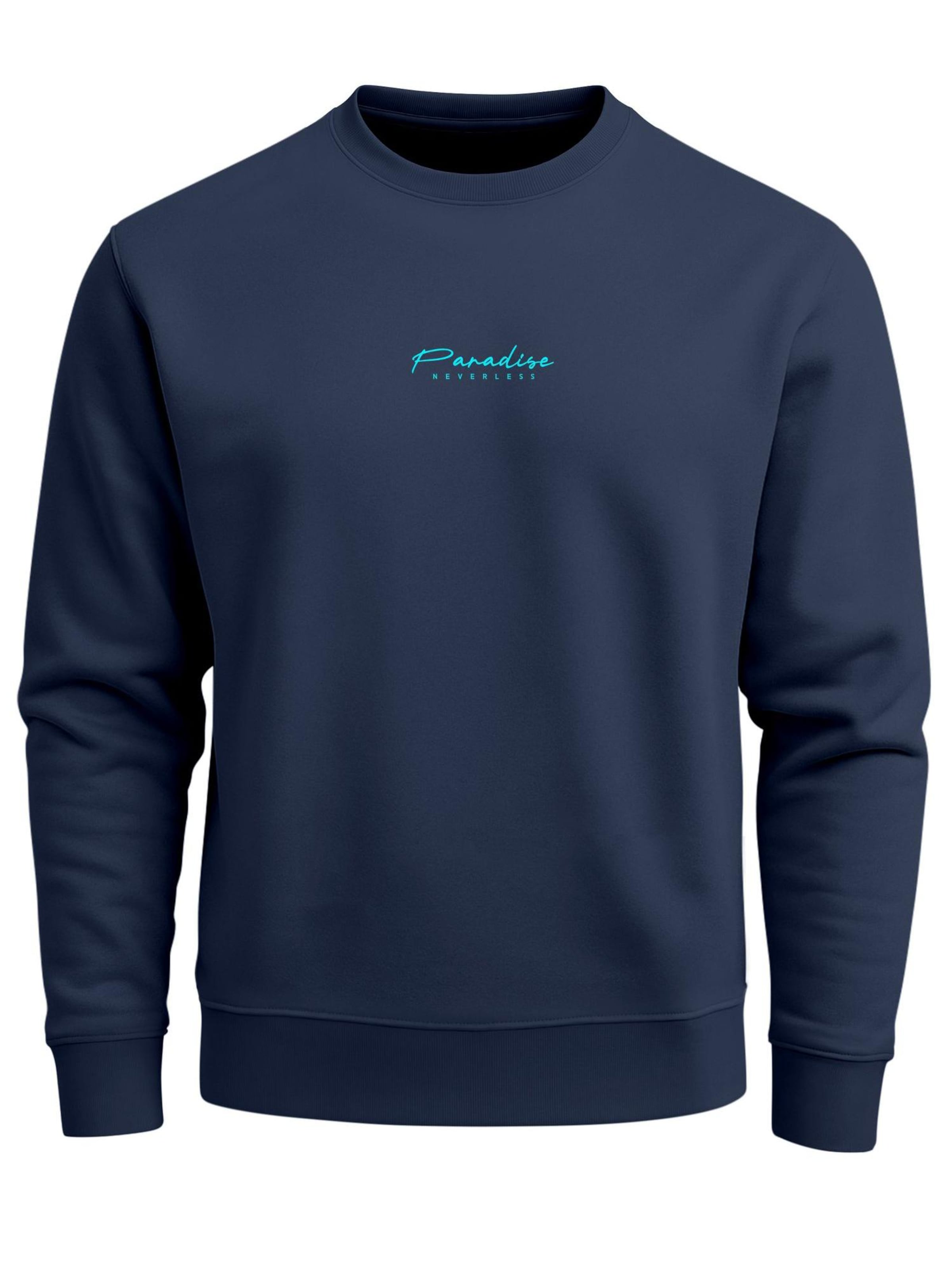 Neverless Sweatshirt 'Palms Beach'‌‌‌‌‌ in Blau: Vorderseite