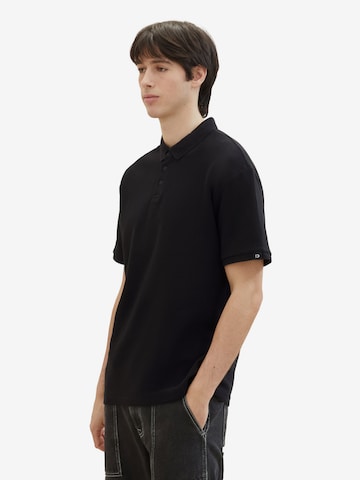 T-Shirt TOM TAILOR DENIM en noir : devant