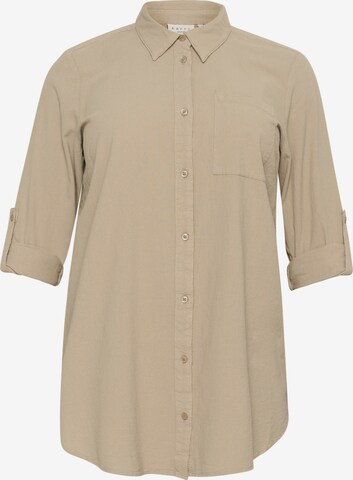 Camicia da donna 'Nana' di KAFFE CURVE in beige: frontale