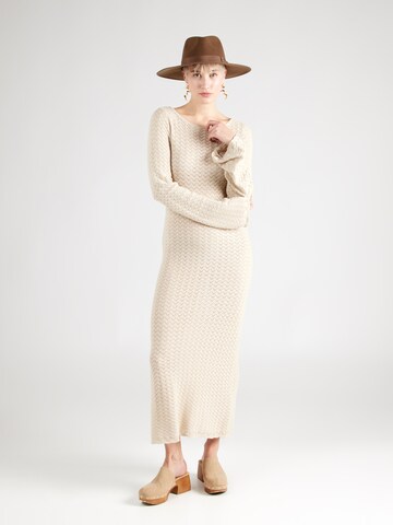 VERO MODA Knitted dress 'Iberia' in Beige: front