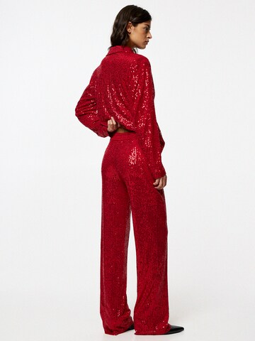 Pull&Bear Loosefit Broek in Rood