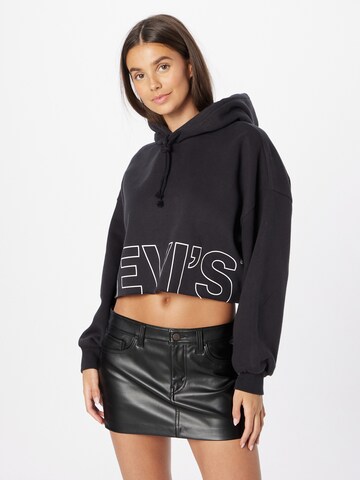 LEVI'S ® Sweatshirt 'Graphic Crop Prism T3' in Black: front