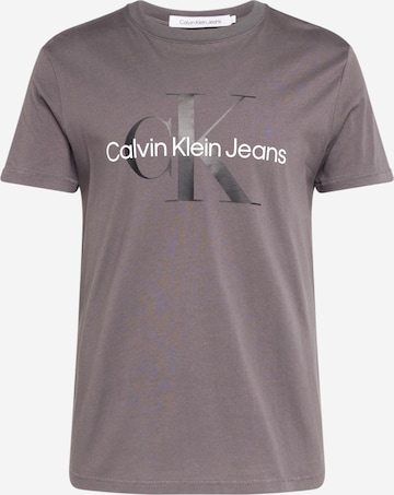 Calvin Klein Jeans قميص بلون رمادي: الأمام