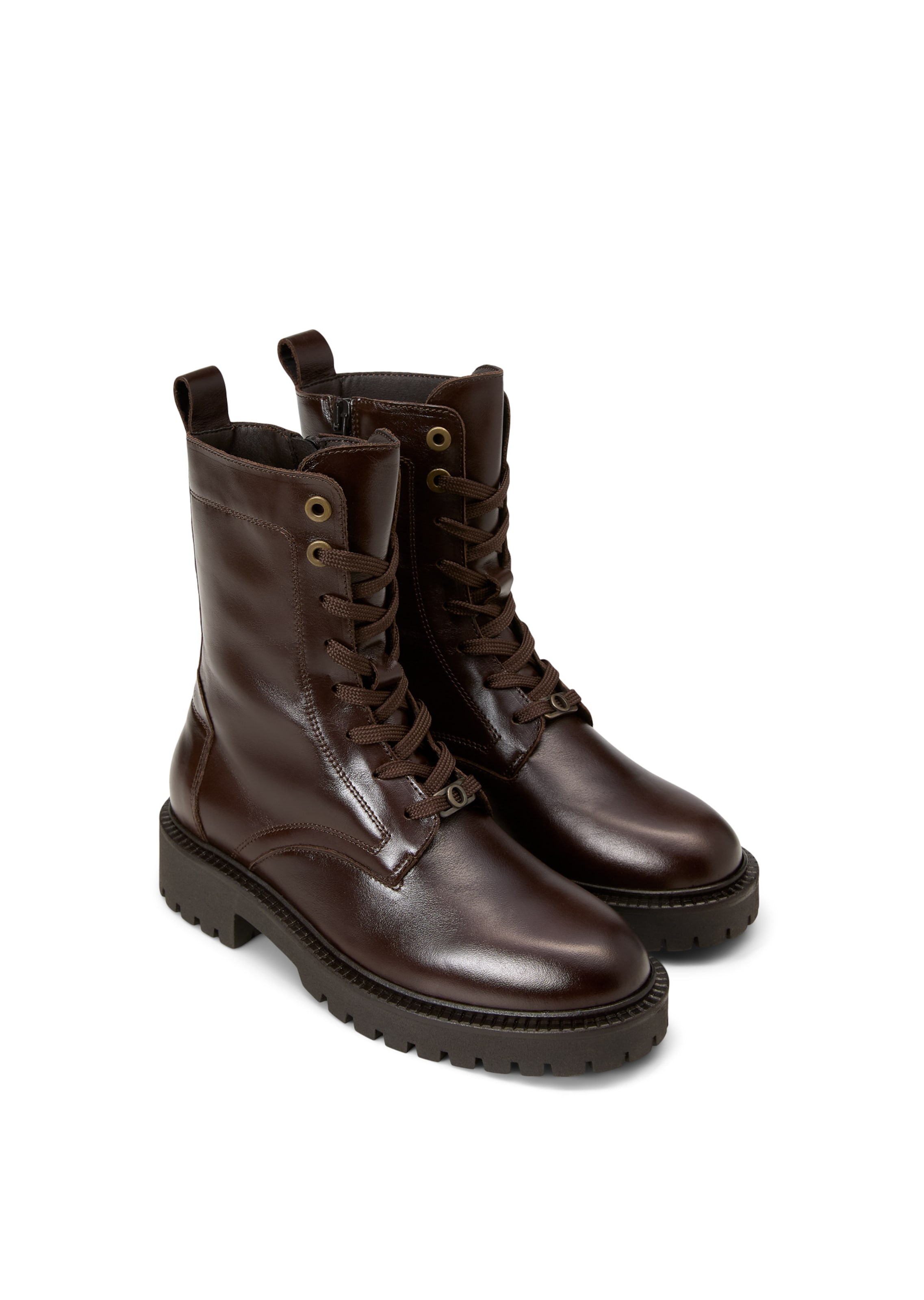 Marc O'Polo Schnürstiefelette in Braun