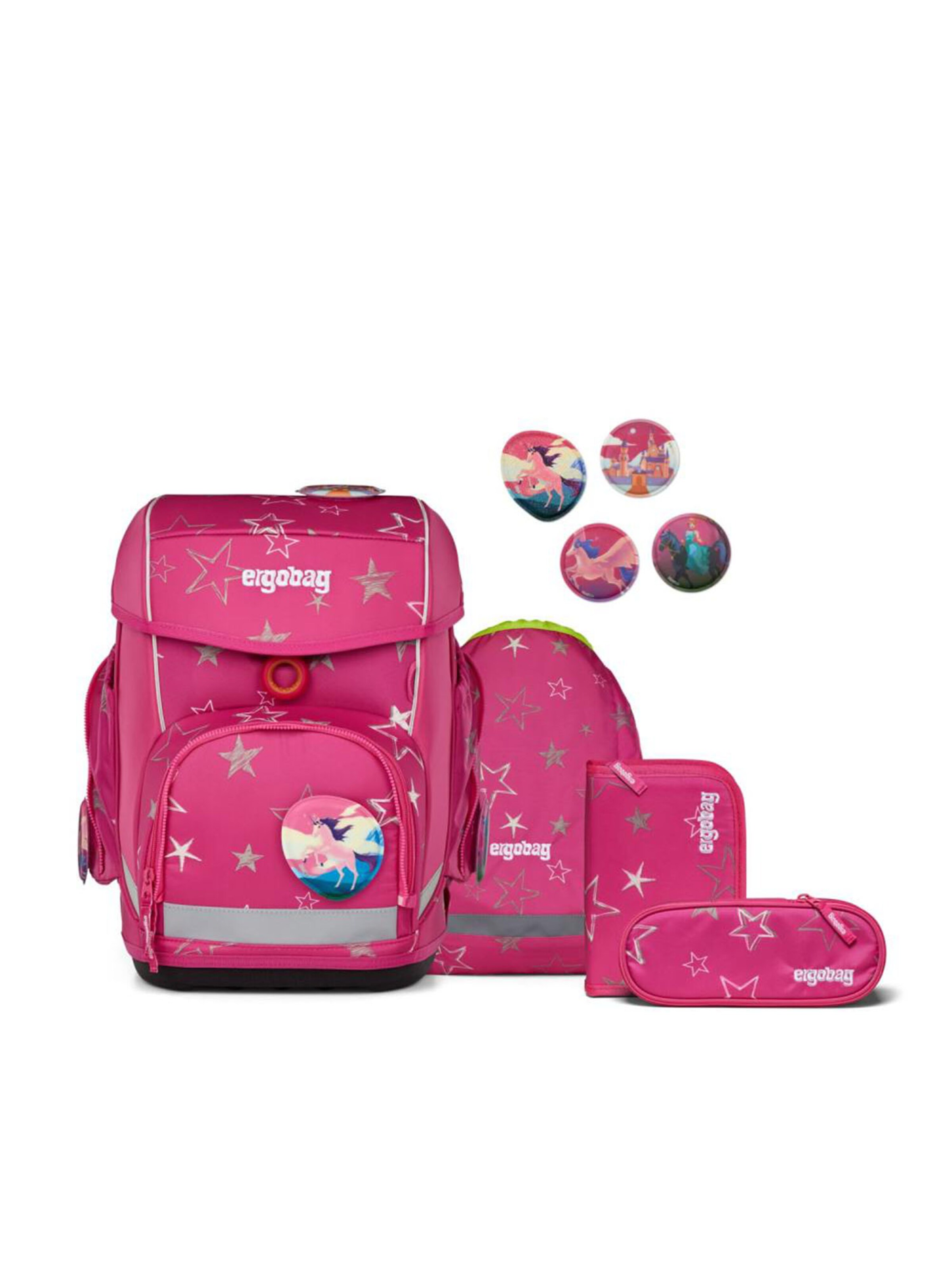 ergobag Rucksack 'Cubo Set 5 tlg'‌‌‌‌‌‌‌‌‌ in Pink: Vorderseite