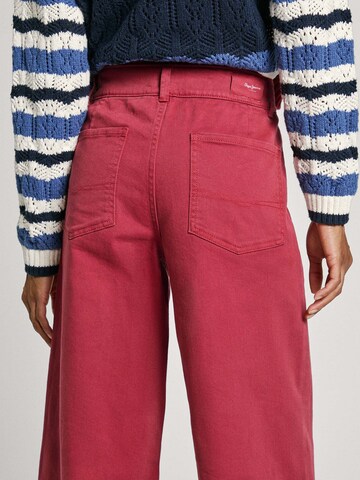 Wide leg Jeans ' TANIA ' di Pepe Jeans in rosso