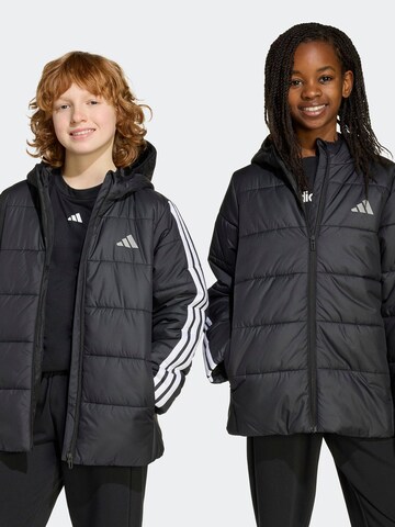 ADIDAS SPORTSWEAR Sportjacke 'ESS' in Schwarz: Vorderseite