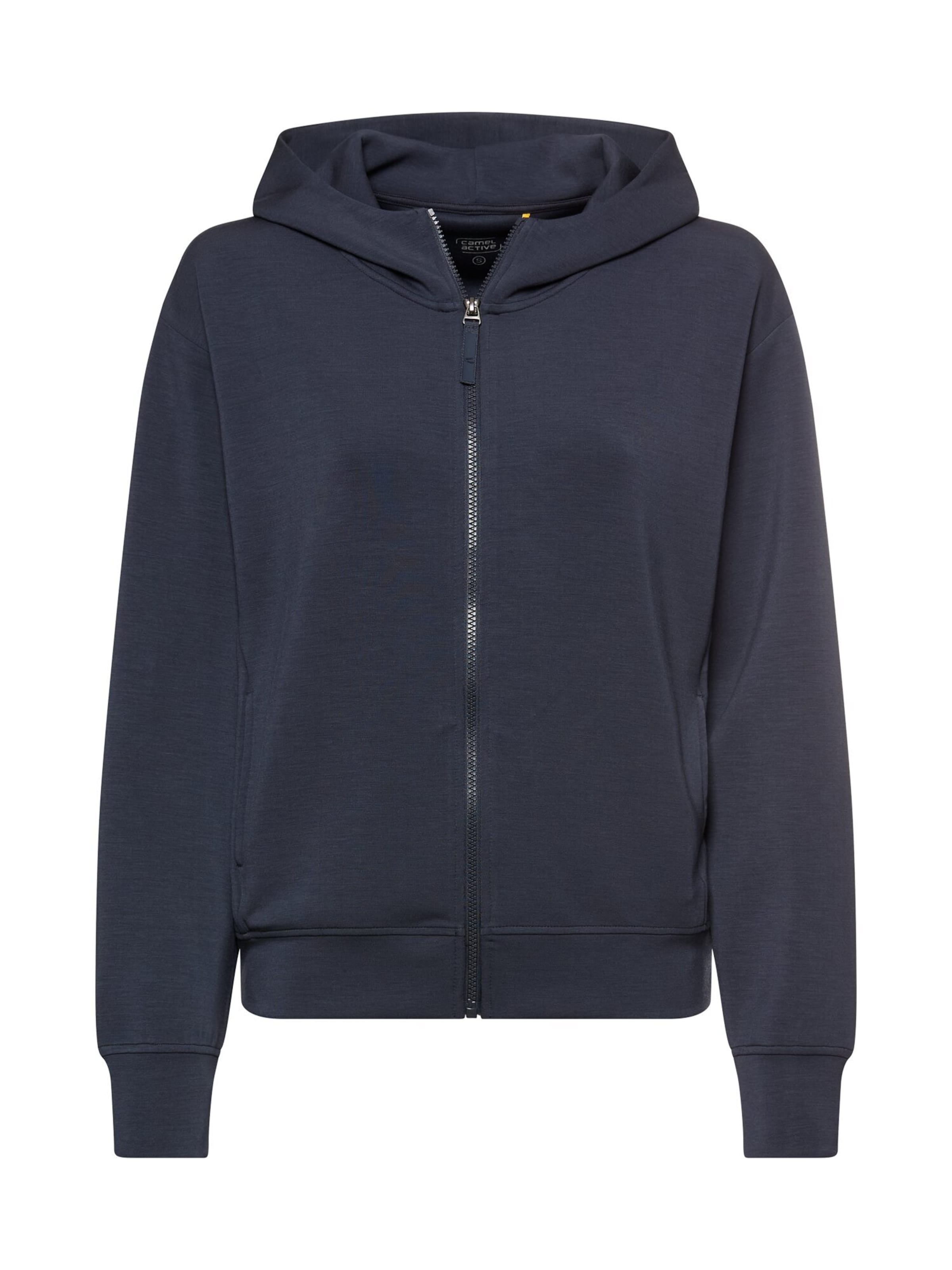 CAMEL ACTIVE Sweatjacke mit Kapuze in Blau: Vorderseite