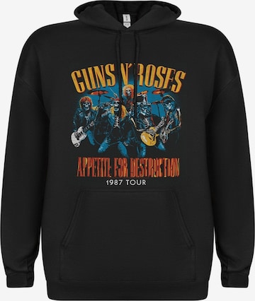 Sweat-shirt 'Appetite for destruction live skulls 1987' GUNS N' ROSES en noir : devant