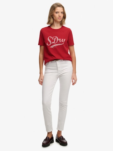 Superdry & Co Μπλουζάκι 'Varsity' σε κόκκινο