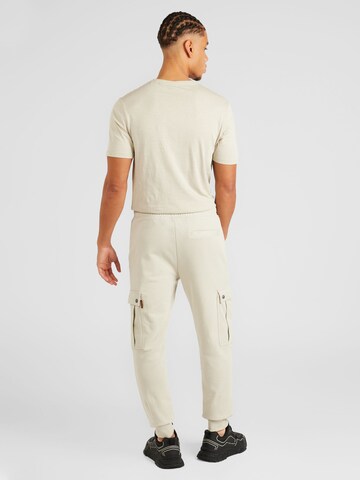 BOSS Tapered Cargo trousers 'Seteam' in Beige