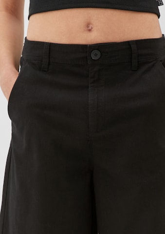 Wide leg Pantaloni di QS in nero