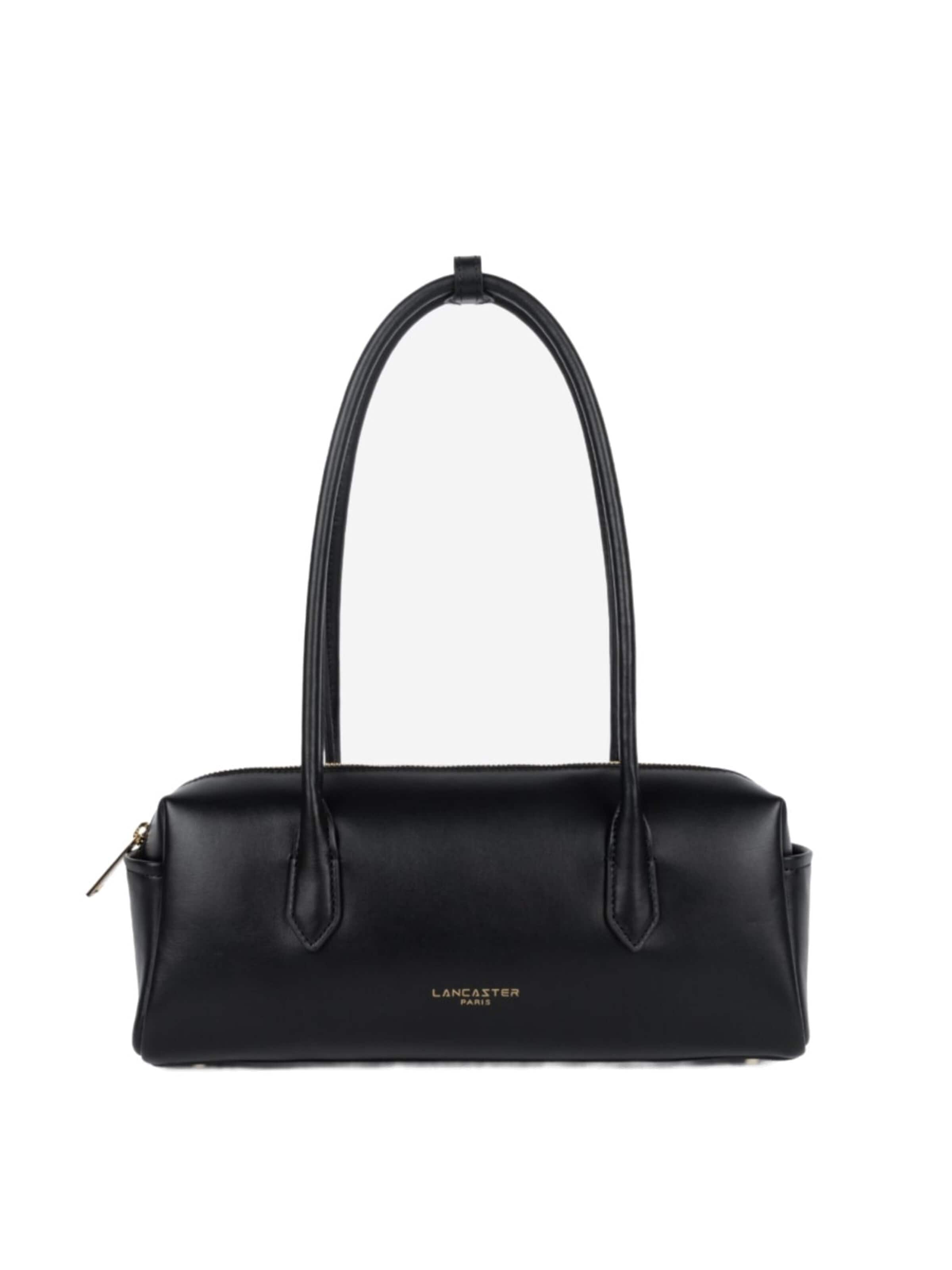 LANCASTER Paris Handbag 'Lancaster Sac trotteur Zippé Donna Cube Noir' in Black: front