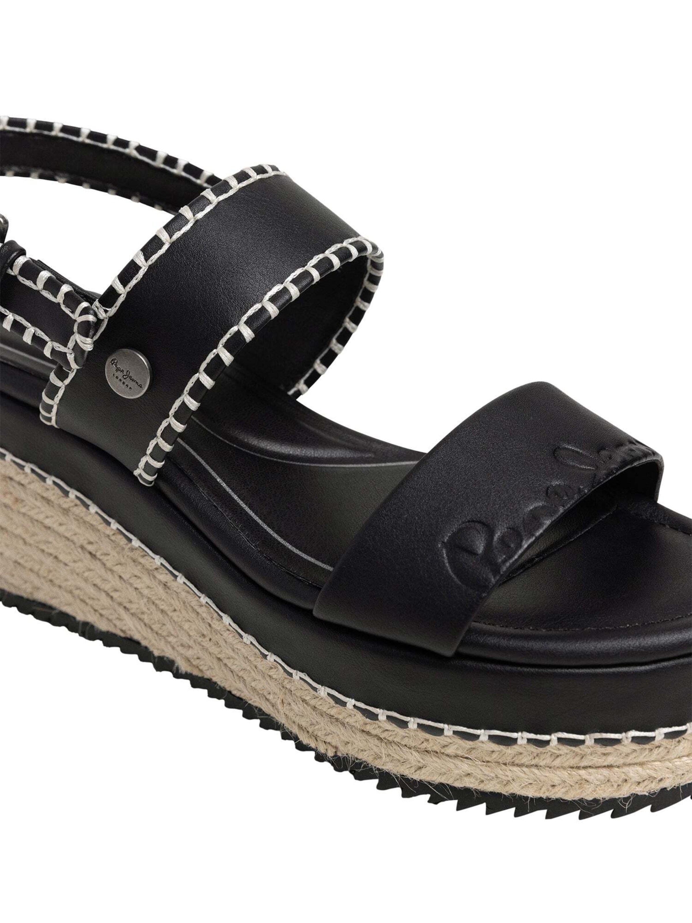 Sandalo con cinturino 'BILLIE LOG' di Pepe Jeans in nero