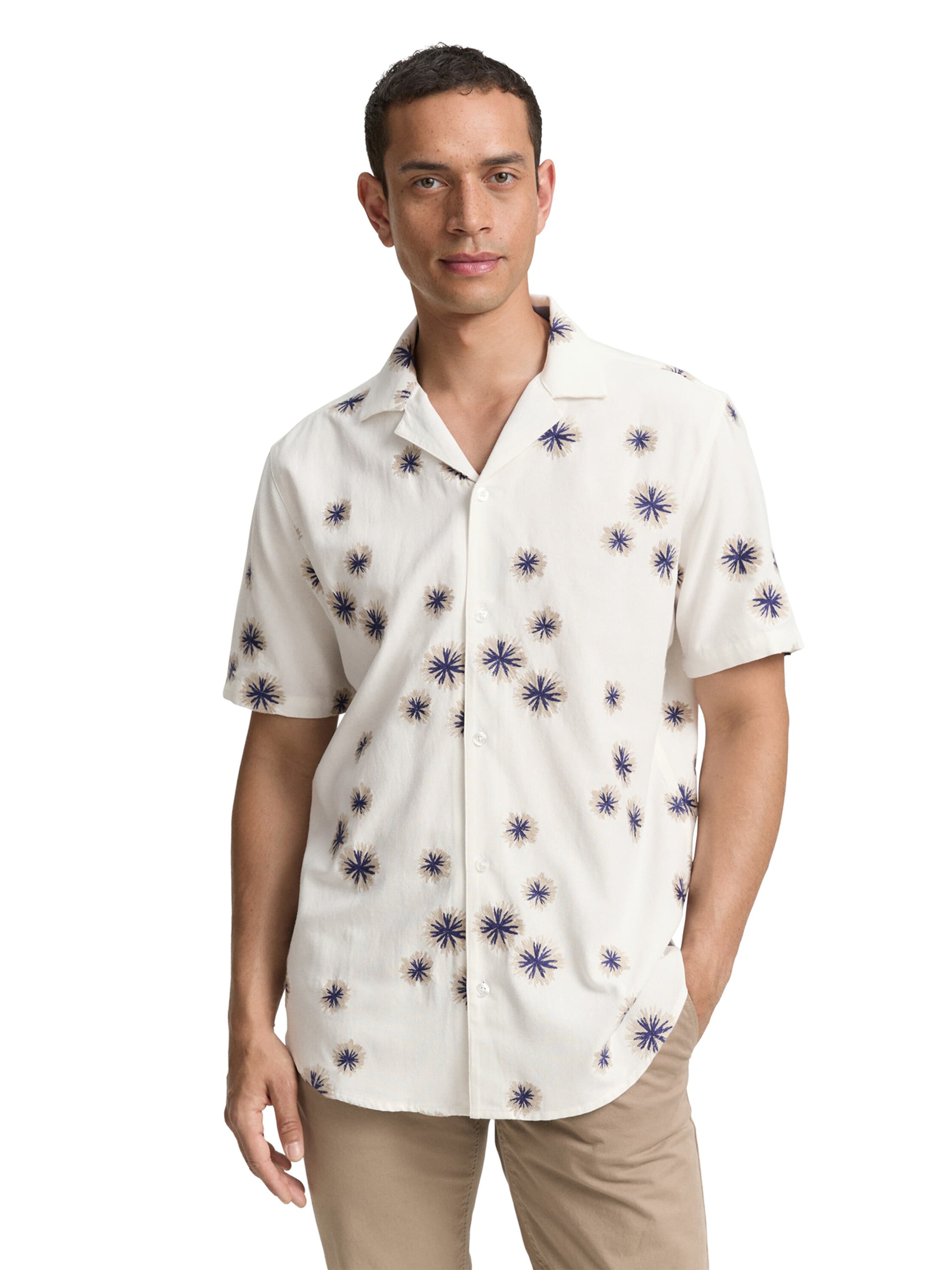 TOM TAILOR Regular fit Button Up Shirt in White: front