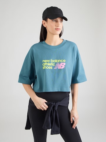 Tricou de la new balance pe albastru: față