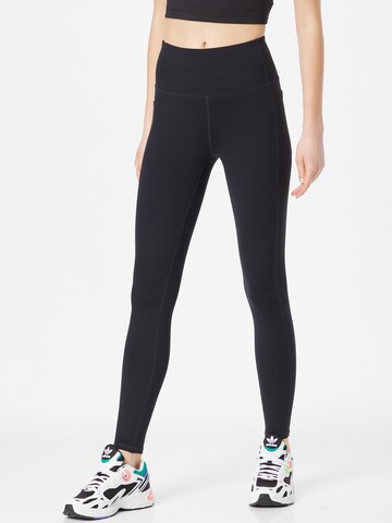 Skinny Pantaloni sportivi di SKECHERS in nero: frontale