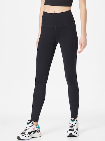 Skinny Pantalon de sport SKECHERS en noir : devant