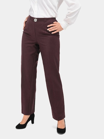 Regular Pantalon à plis 'Martha' Goldner en rouge : devant