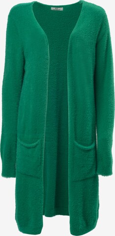 Influencer Knit Cardigan in Green: front