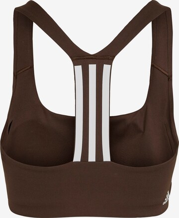 ADIDAS SPORTSWEAR Bustier Sport-BH 'Powerimpact' in Braun