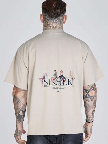 Maglietta 'Graphic' di SikSilk in beige