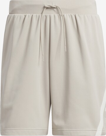 ADIDAS PERFORMANCE Loose fit Workout Pants in Beige: front