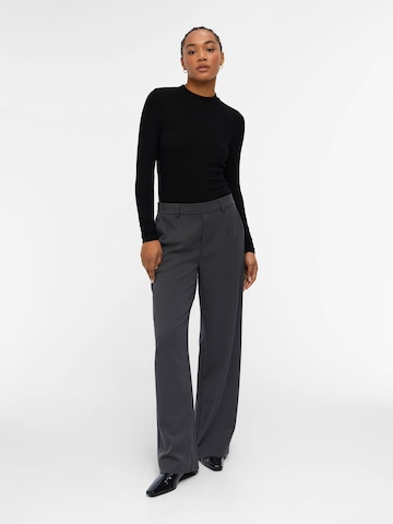 OBJECT Wide leg Pants 'Lisa' in Grey