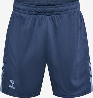 Hummel Regular Workout Pants in Blue: front