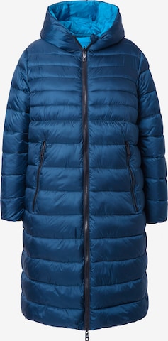 Ulla Popken Wintermantel in Blauw: voorkant