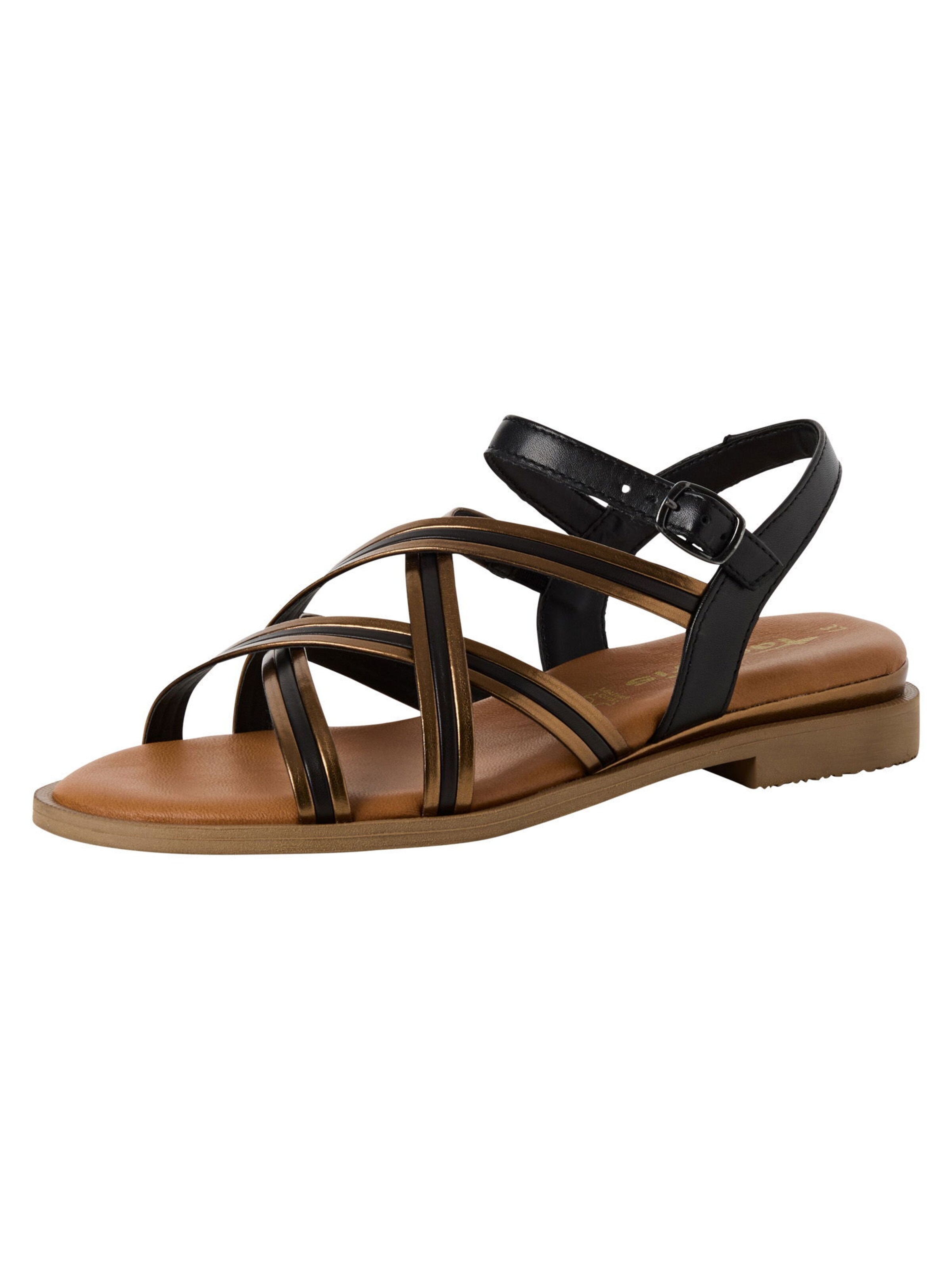 Tamaris Strap sandal in Black: front