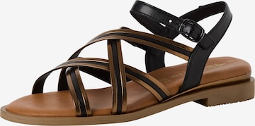 Tamaris Strap sandal in Black: front
