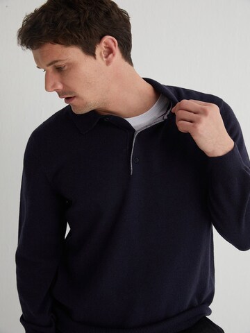 SILK & CASHMERE Knit cardigan in Blue