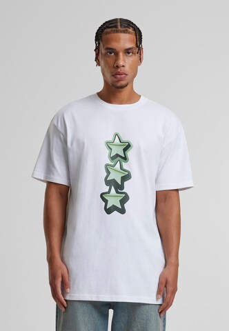 Maglietta 'Peace&Love' di MT Upscale in bianco