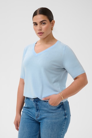KAFFE CURVE Trui 'Lizzy' in Blauw: voorkant
