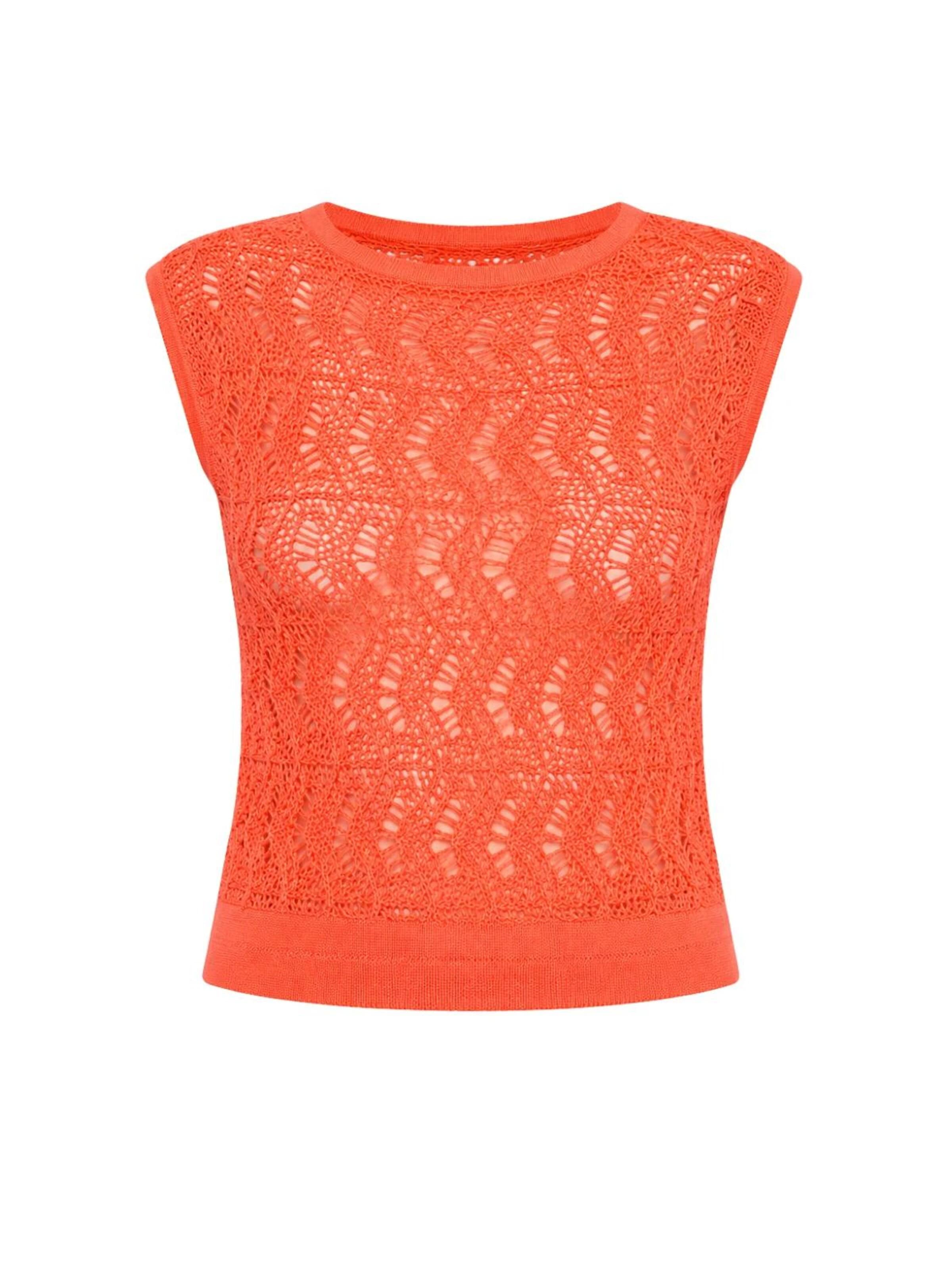 Süel knitwear Knitted top 'Narcissus' in Orange: front