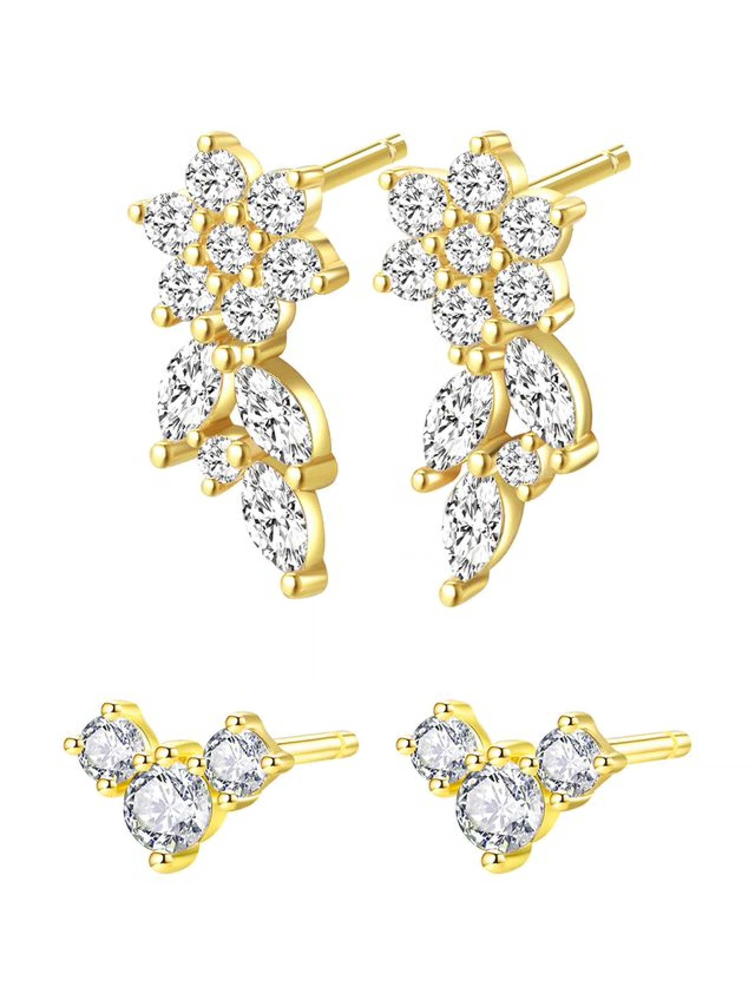 Hey Happiness Oorbellen 'Blooming Flower' in Goud: voorkant